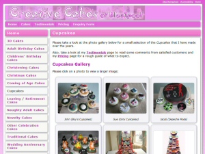 Screenshot - Creative Cakes of Blackpool website