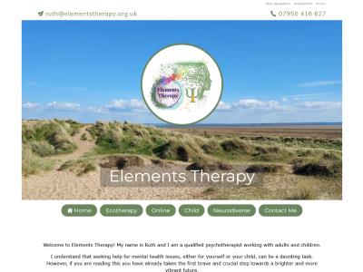 Screenshot - Elements Therapy website