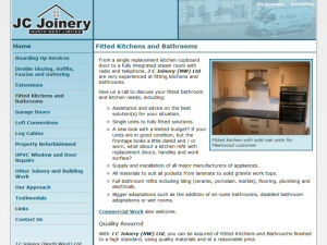 Screenshot - J C Joinery website