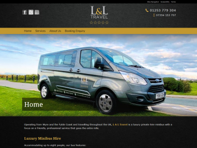 Screenshot - L & L Travel website