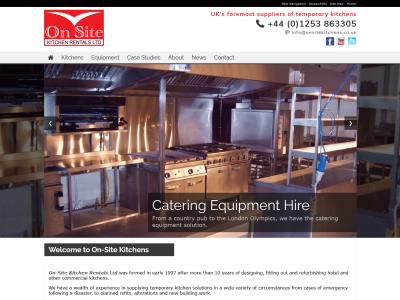 Screenshot - On-Site Kitchen Rentals Ltd website