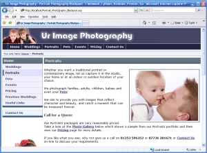 Screenshot - Ur Image Photography website