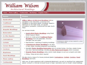 Screenshot - William Wilson Architectural Mouldings website