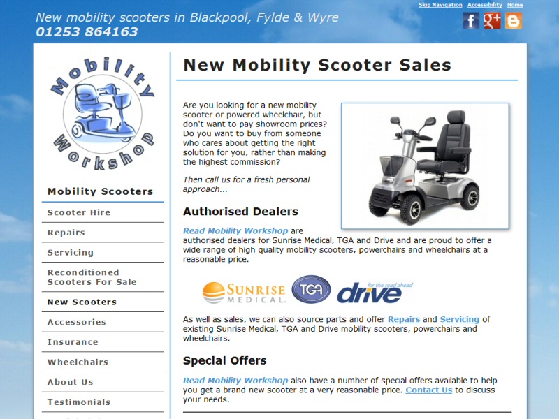 Read Mobility Workshop Website, © EasierThan Website Design