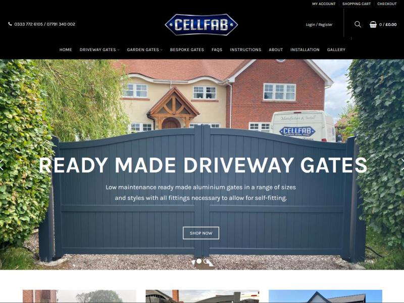 Cellfab Ltd Website, © EasierThan Website Design