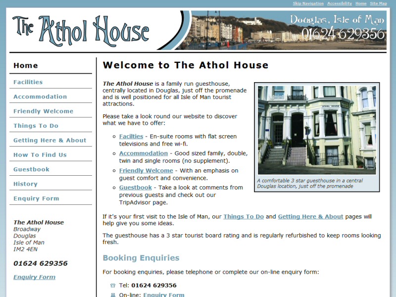 The Athol House Website, © EasierThan Website Design