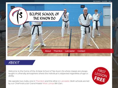 Screenshot - Eclipse Tae Kwon Do website
