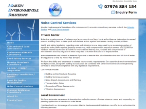 Screenshot - Martin Environmental Solutions website