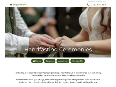 Screenshot - Sandra Chapman (Celebrant) website